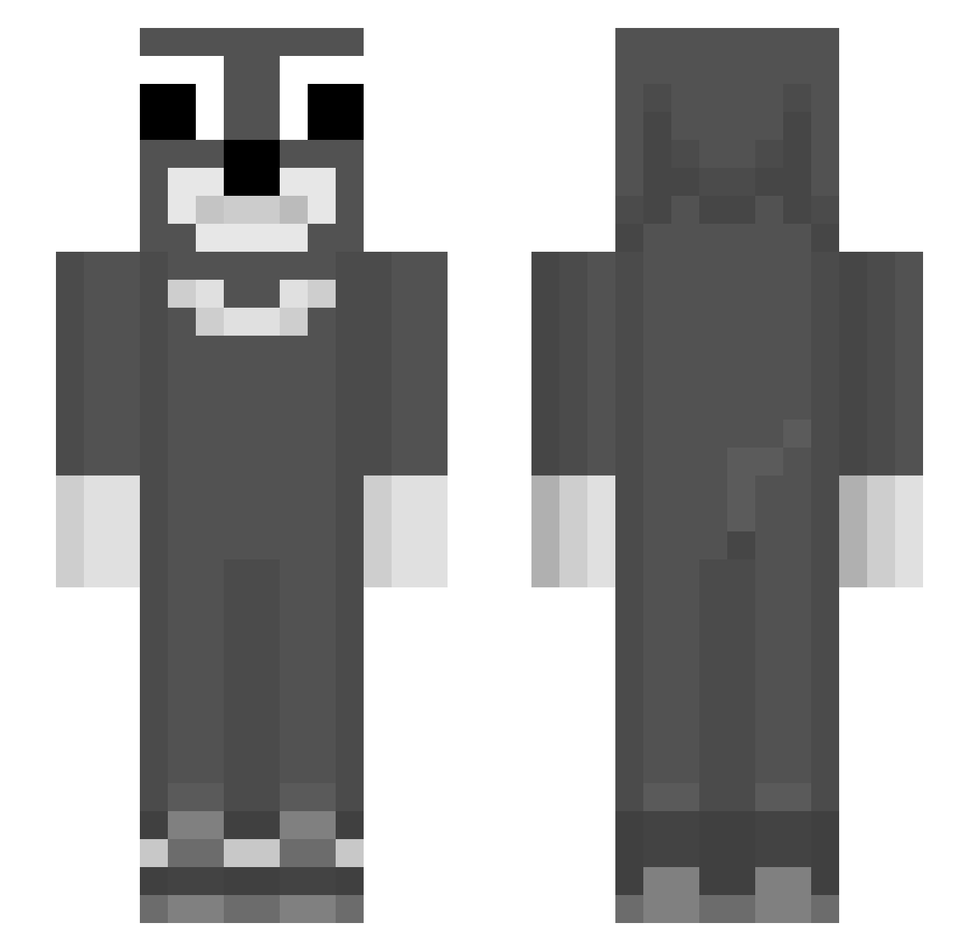 MarbelnSalt Minecraft skin, front and back view