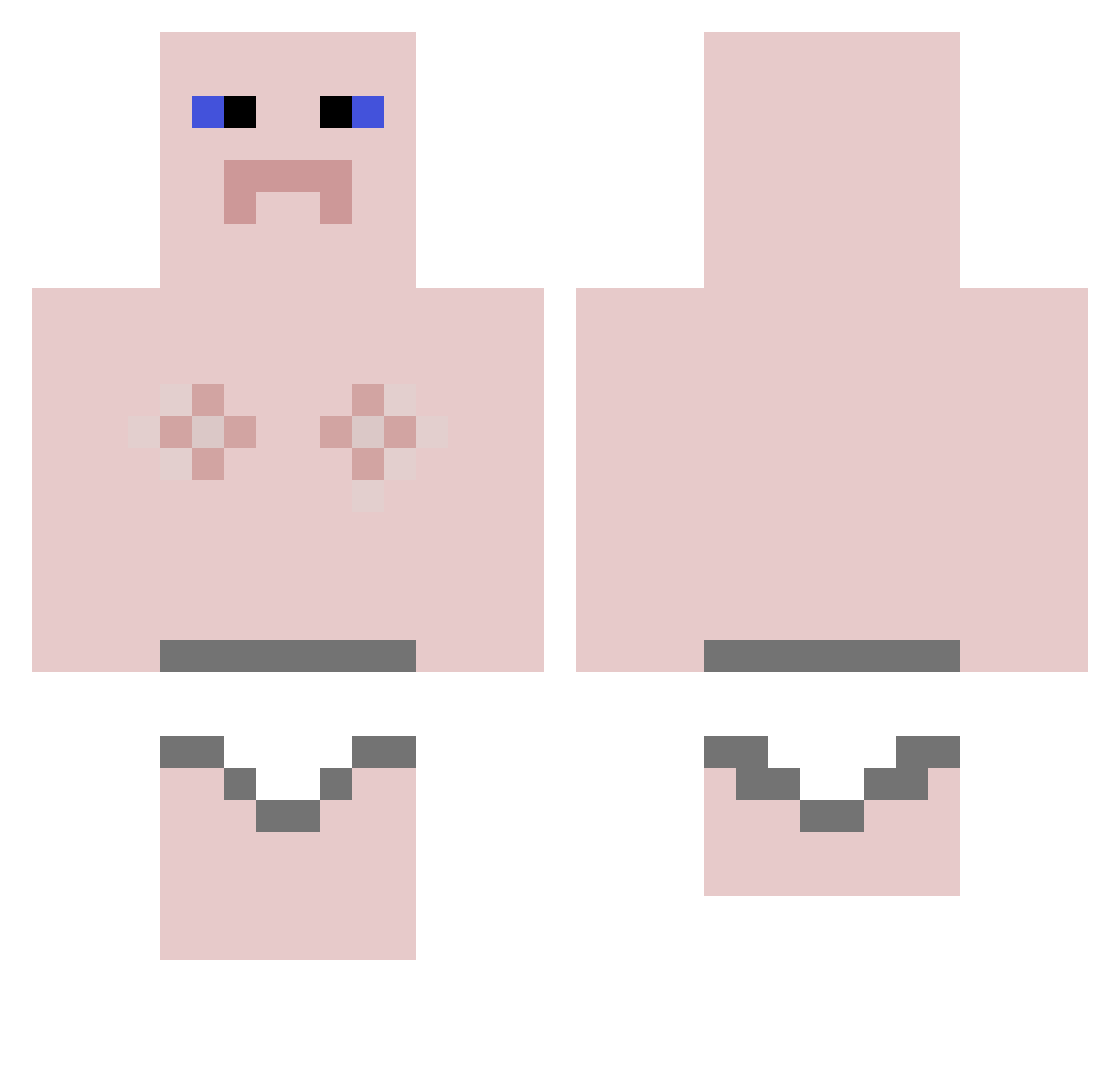 rayjuu7 Minecraft skin, front and back view