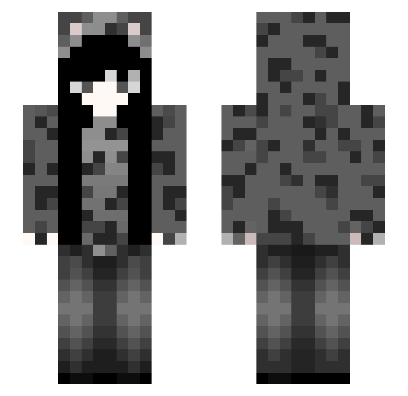 c4daver Minecraft skin, front and back view