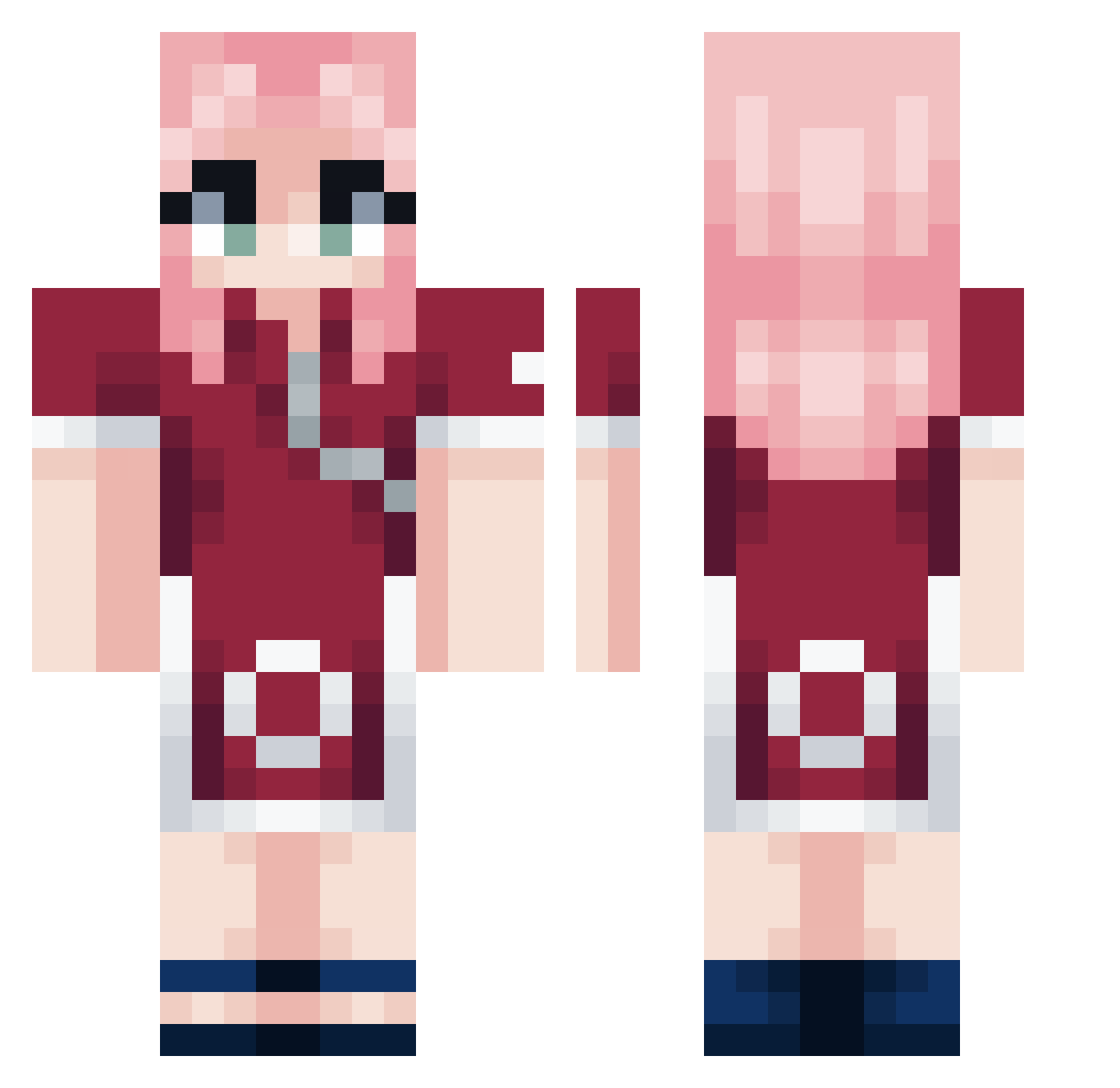 CallMeZak69 Minecraft skin, front and back view