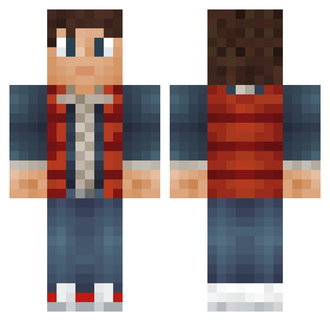 GeorgeOfTheJungl Minecraft skin, front and back view