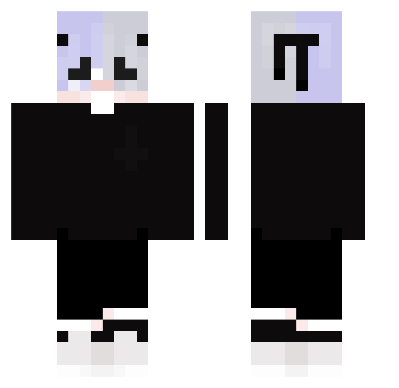 SkyXMC Minecraft skin, front and back view