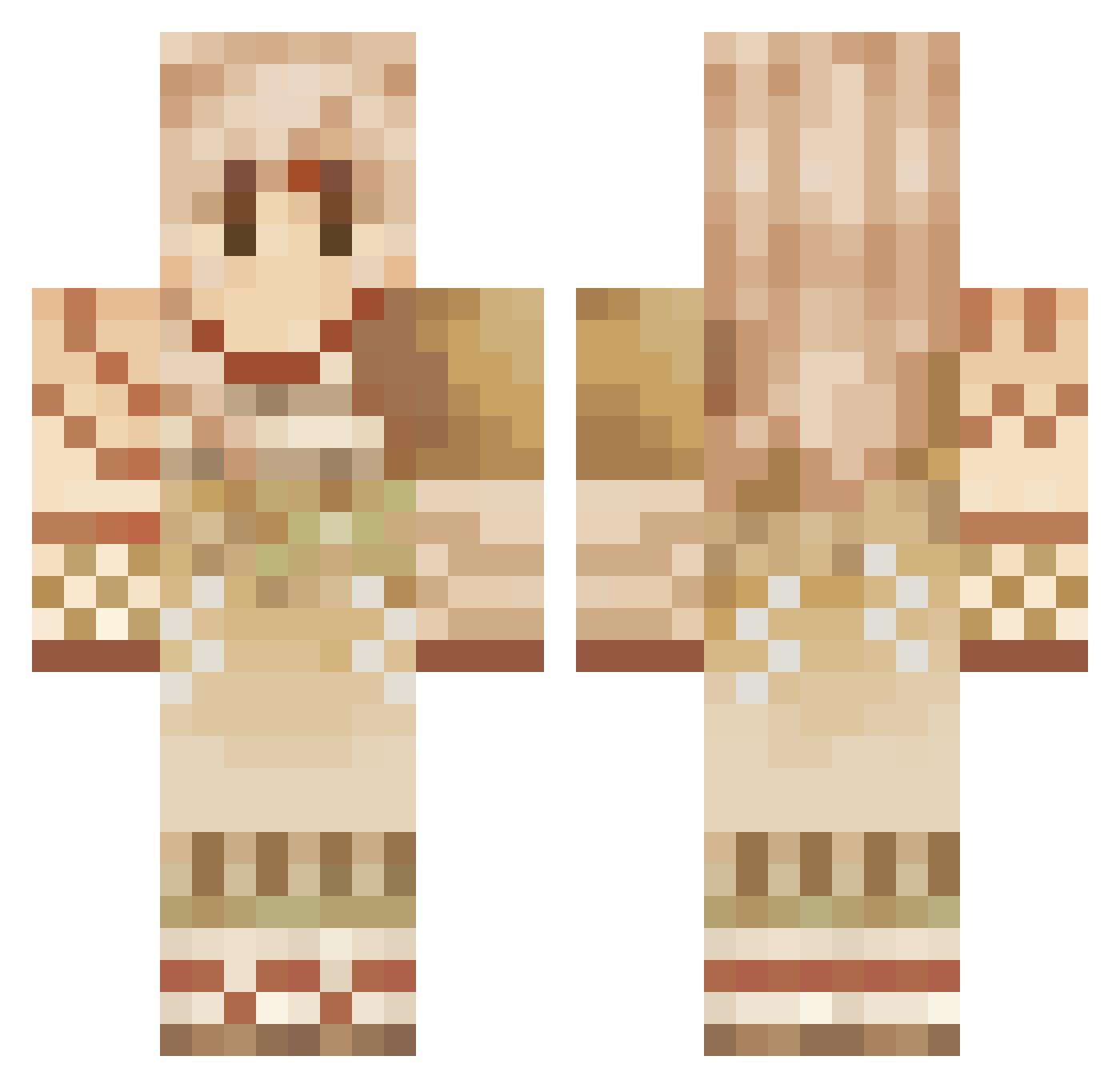 awesometomatos Minecraft skin, front and back view