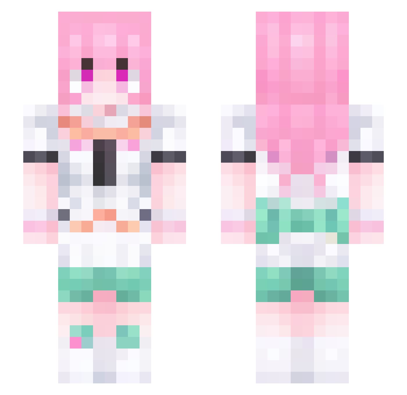 Sshaurya Minecraft skin, front and back view