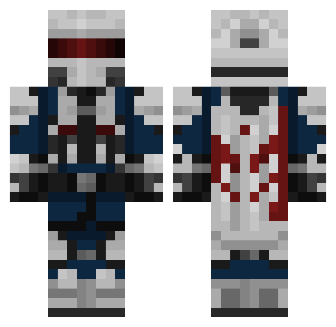 JCreeper1109 Minecraft skin, front and back view