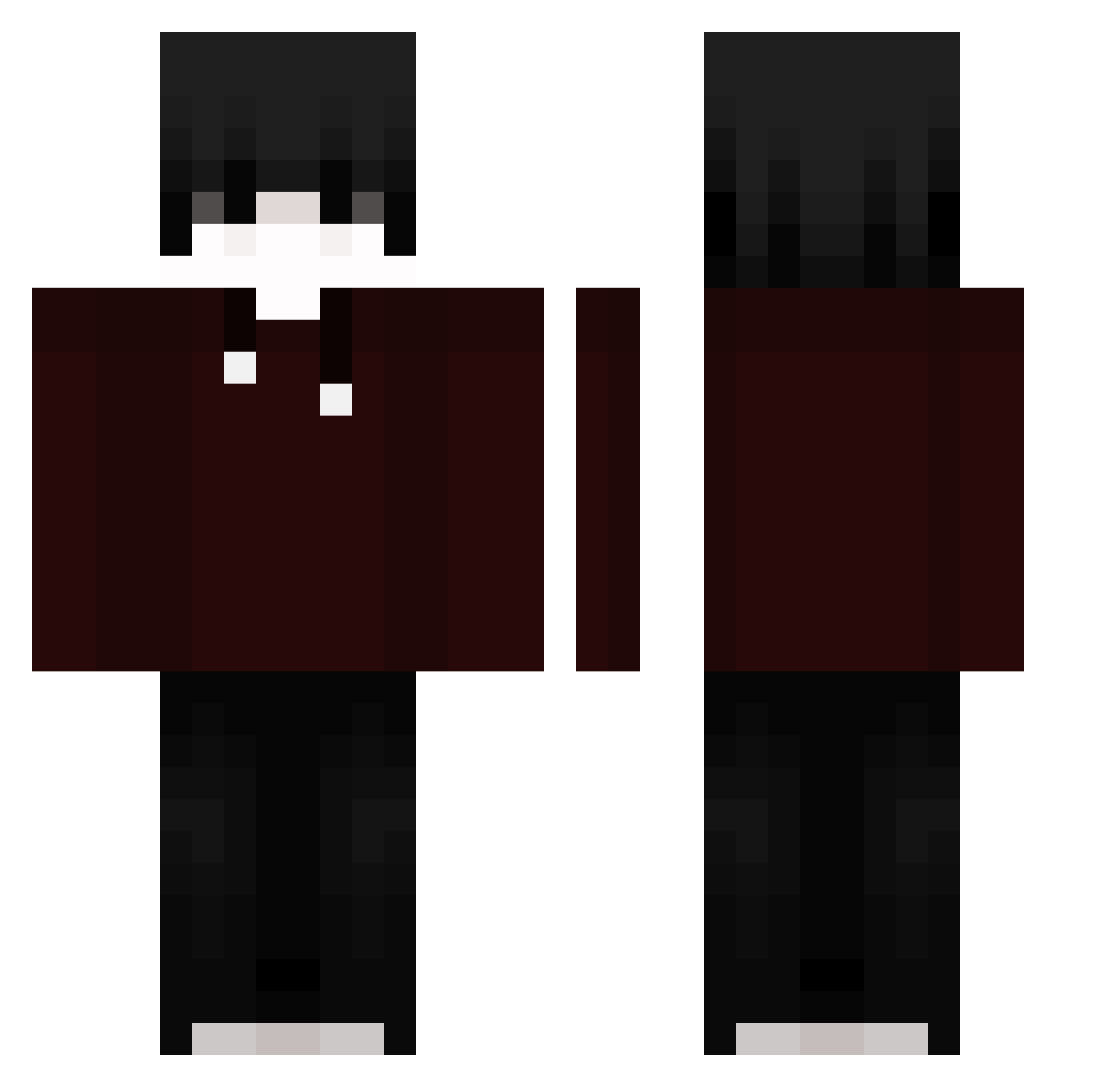 seekpeace Minecraft skin, front and back view