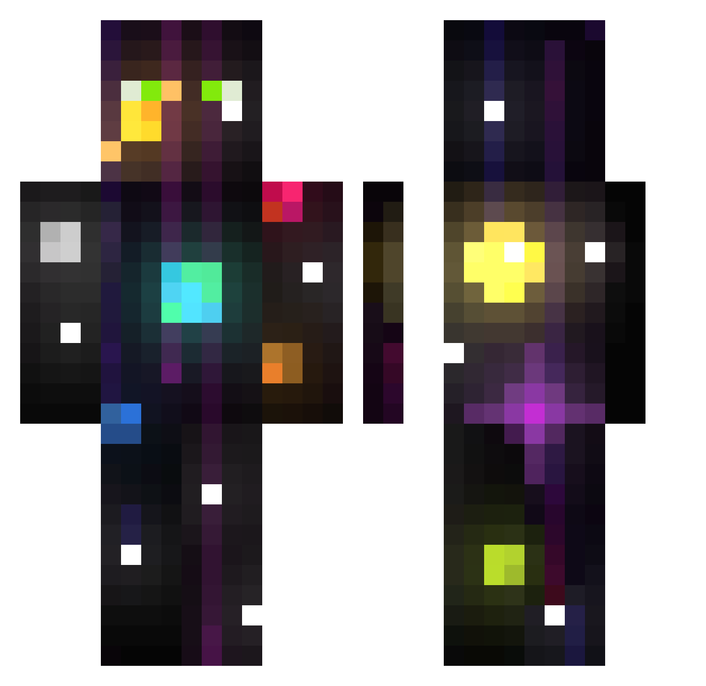 Sorbing Minecraft skin, front and back view