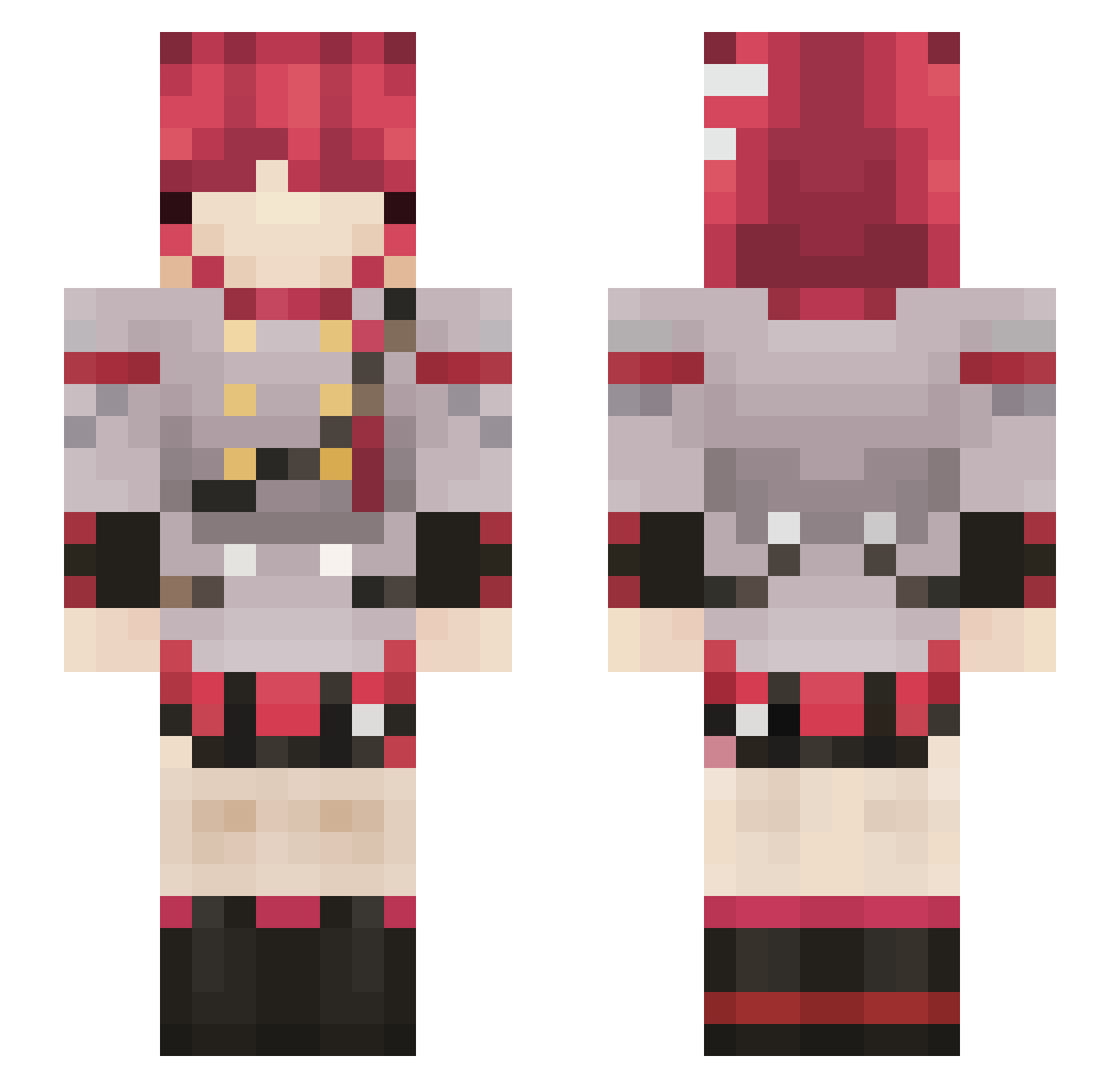 Regege_ Minecraft skin, front and back view