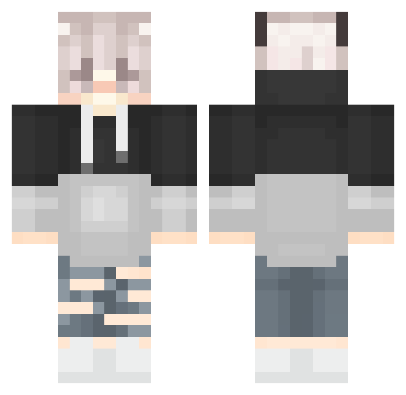 SeridVN Minecraft skin, front and back view