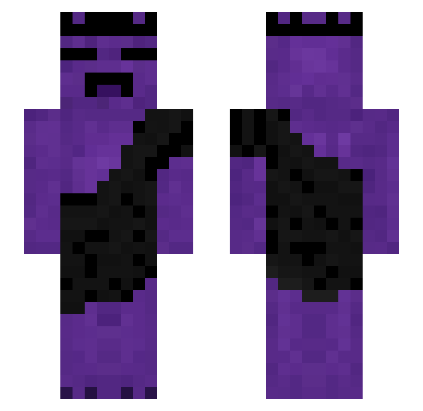 Siwy420_ Minecraft skin, front and back view