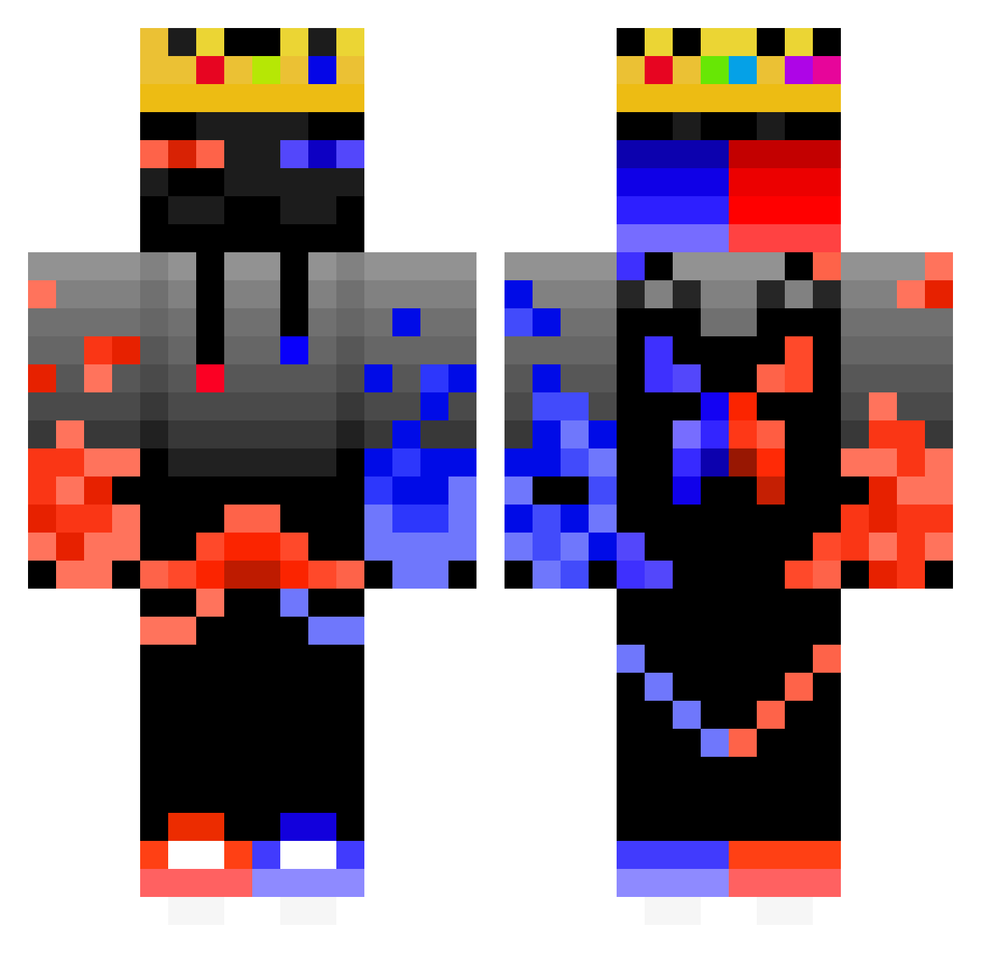 RyanXYT Minecraft skin, front and back view