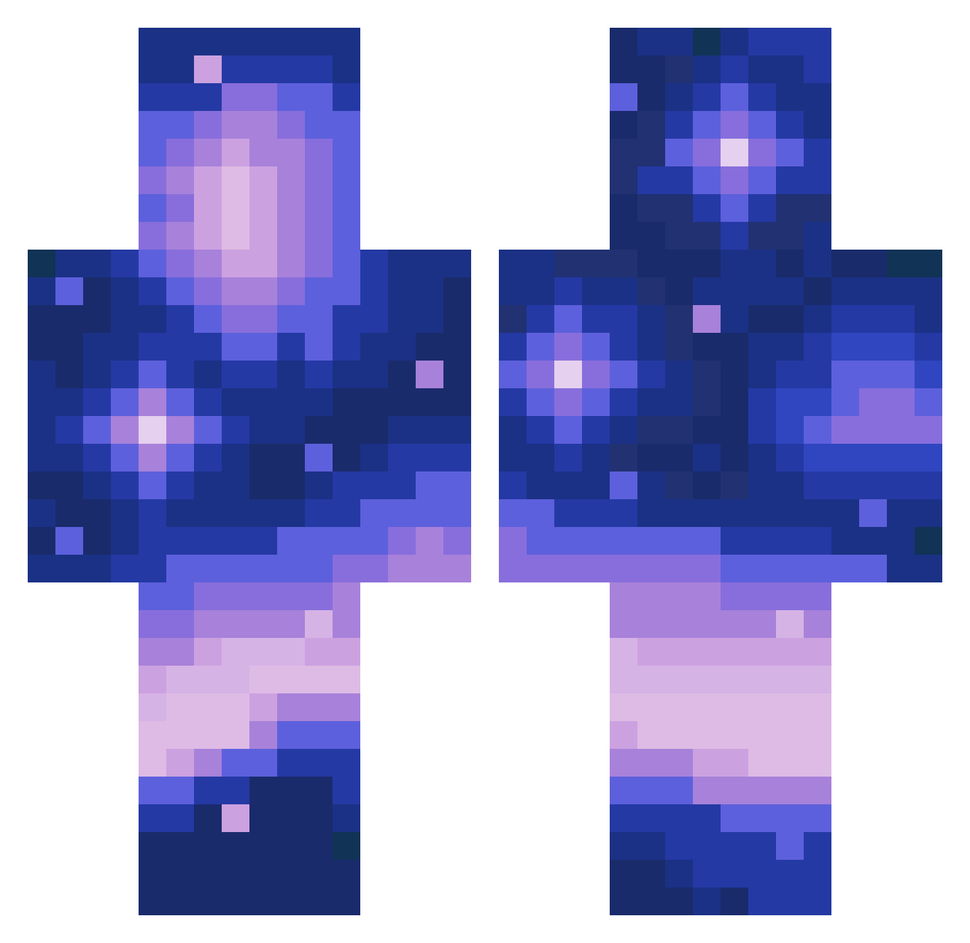 replyd Minecraft skin, front and back view