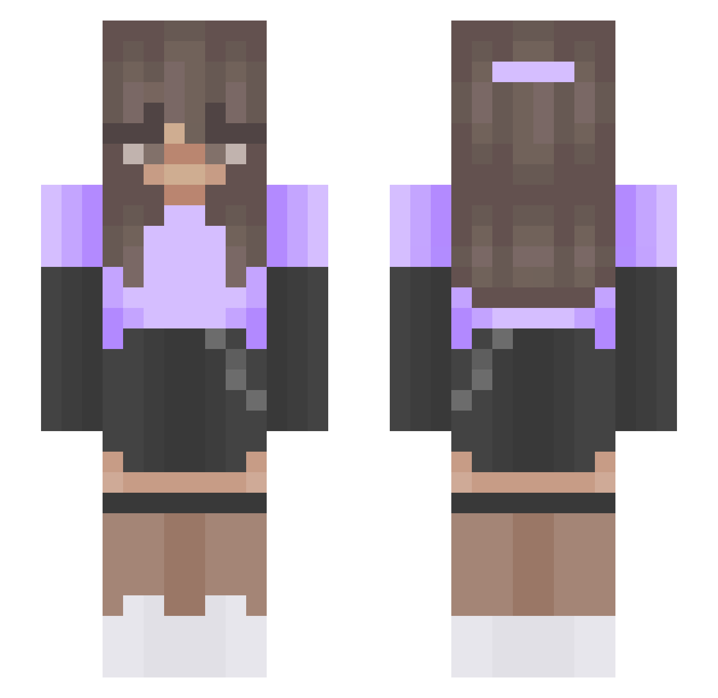 VeverkaTerka130 Minecraft skin, front and back view