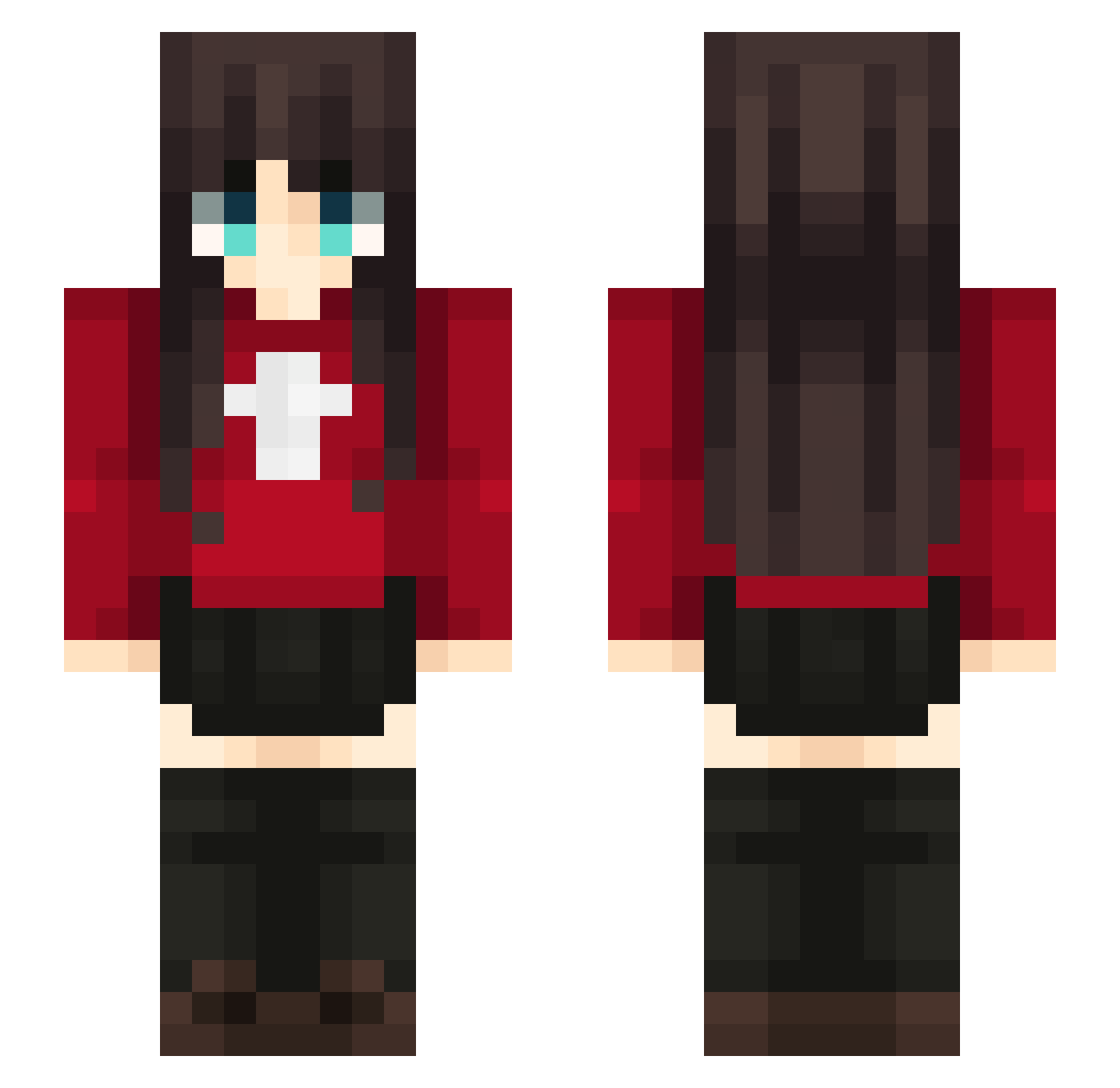 N1ght91 Minecraft skin, front and back view