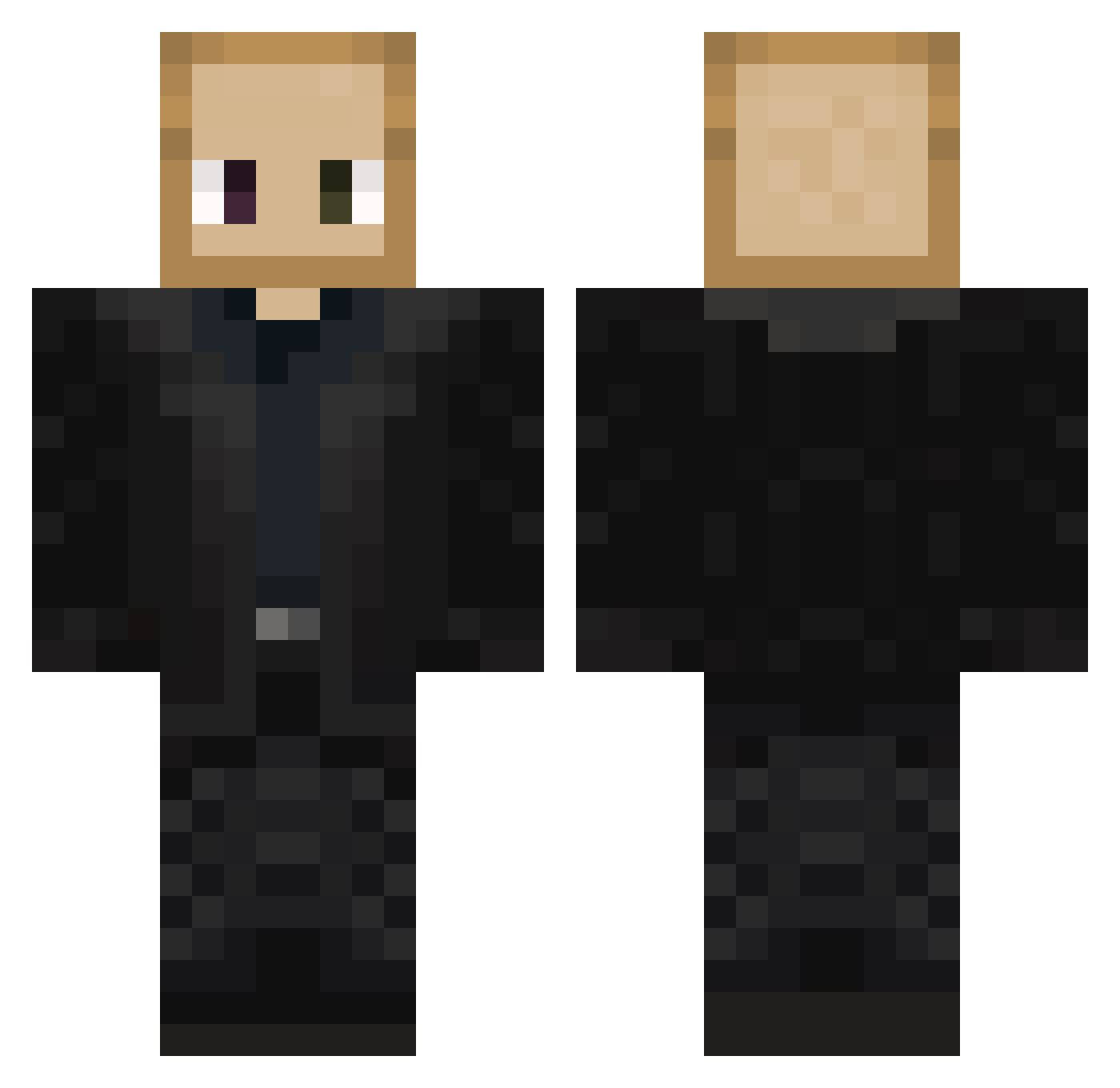 determinedtoast Minecraft skin, front and back view