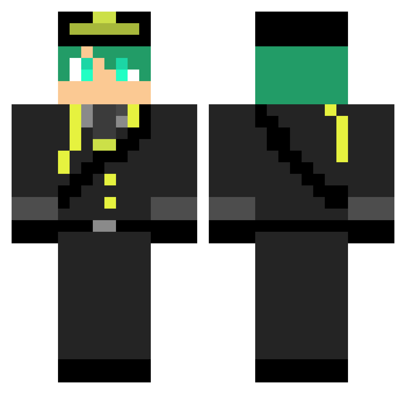 Sokoko3 Minecraft skin, front and back view