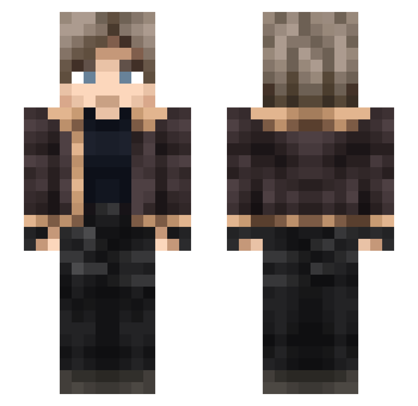 CapibaraSoviet Minecraft skin, front and back view
