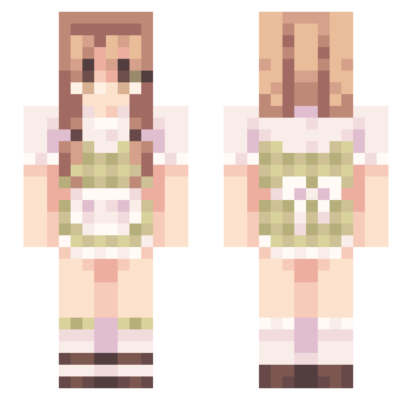 VESPERIAR Minecraft skin, front and back view