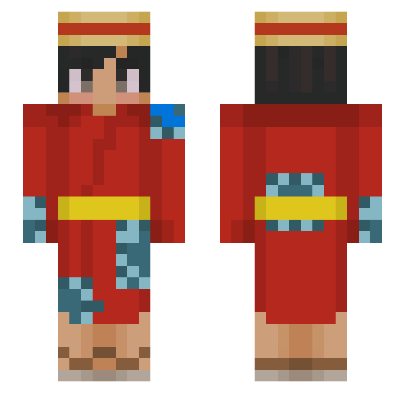 Nubii_ Minecraft skin, front and back view