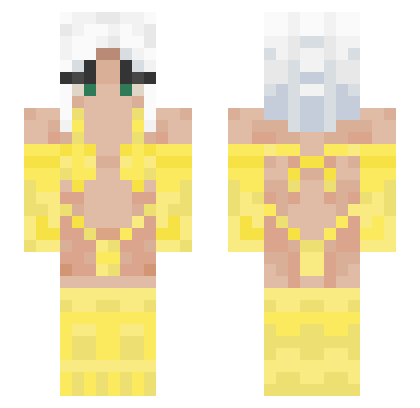 Jufchik Minecraft skin, front and back view