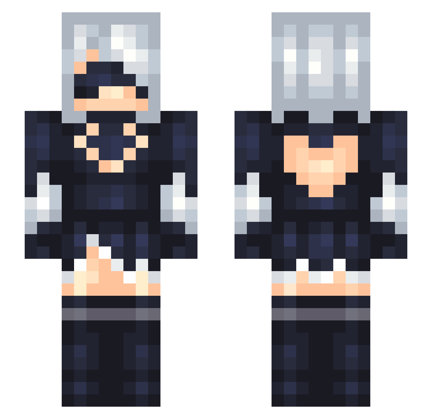 bookreader66 Minecraft skin, front and back view