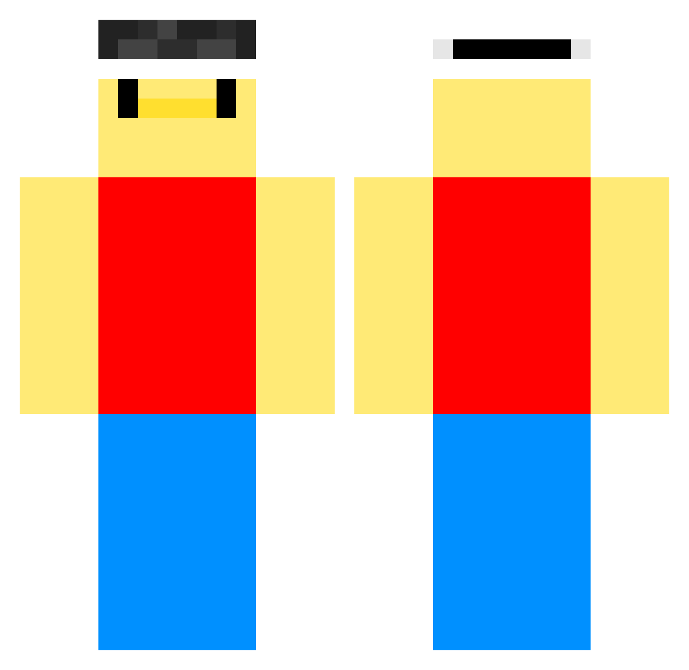 Ectoplasm2014 Minecraft skin, front and back view