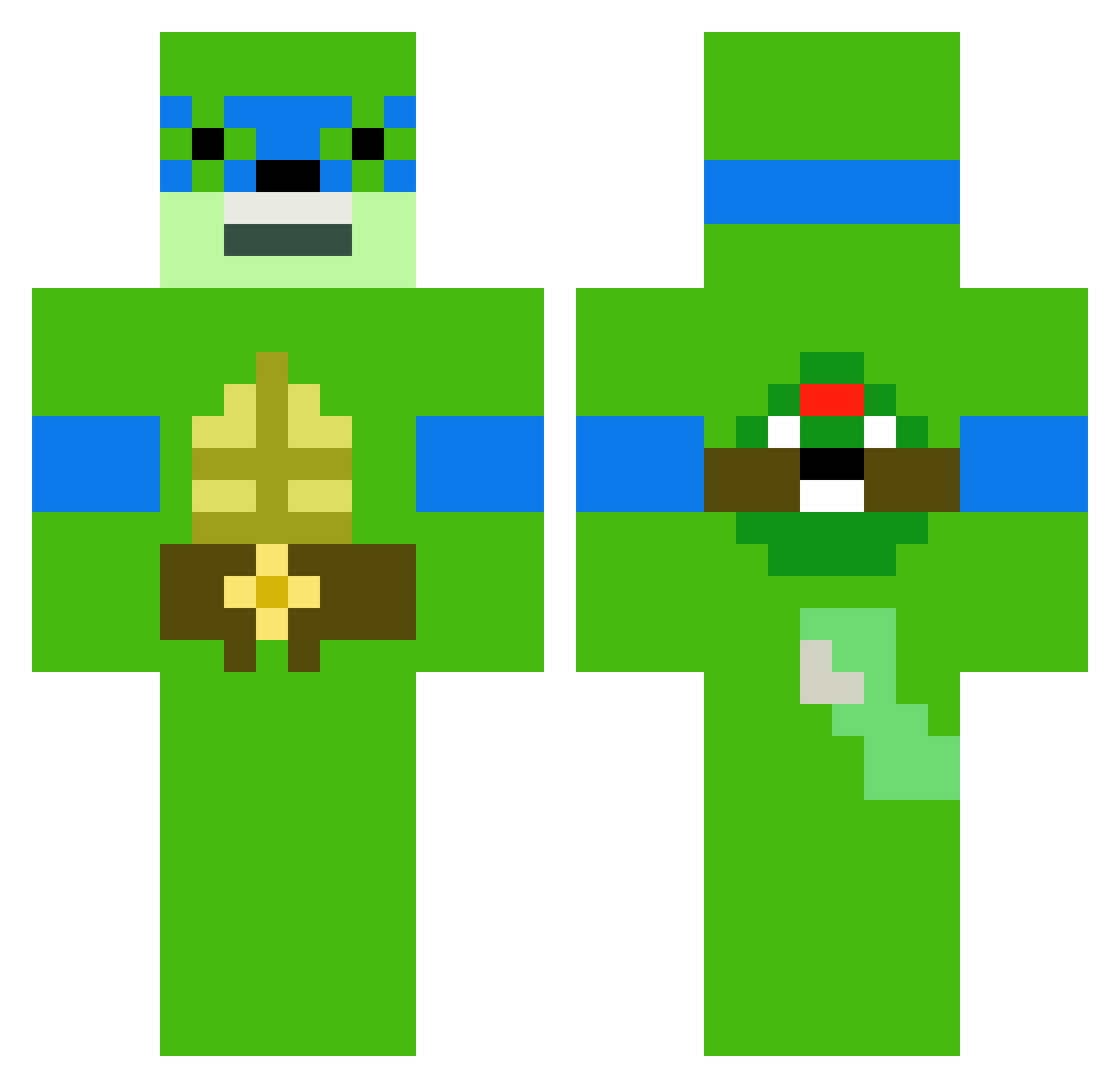 BAKERmason Minecraft skin, front and back view