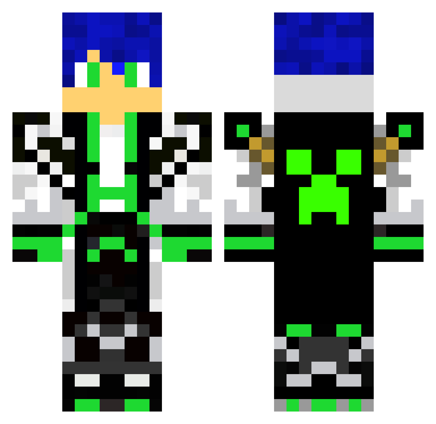 xX_NovaRider_Xx Minecraft skin, front and back view