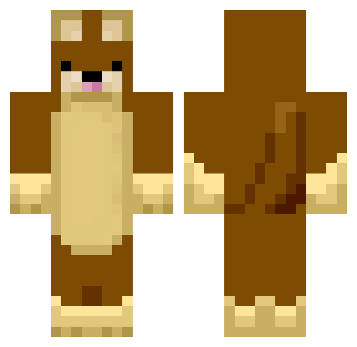 jandropremium Minecraft skin, front and back view