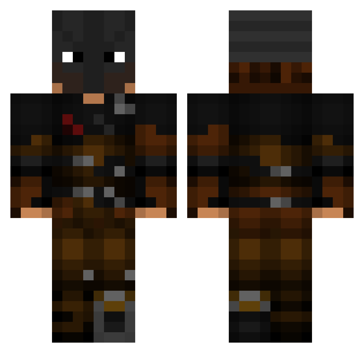 Herkull Minecraft skin, front and back view