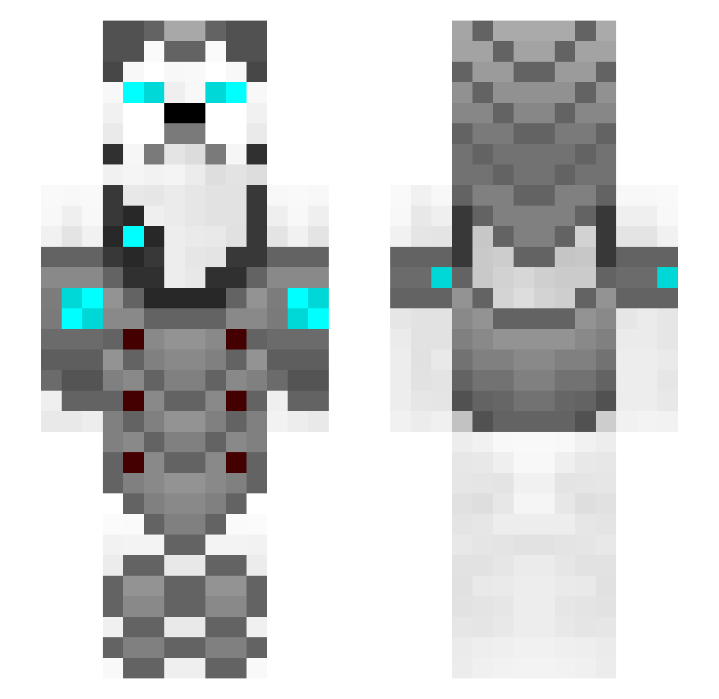 YoonBaek Minecraft skin, front and back view