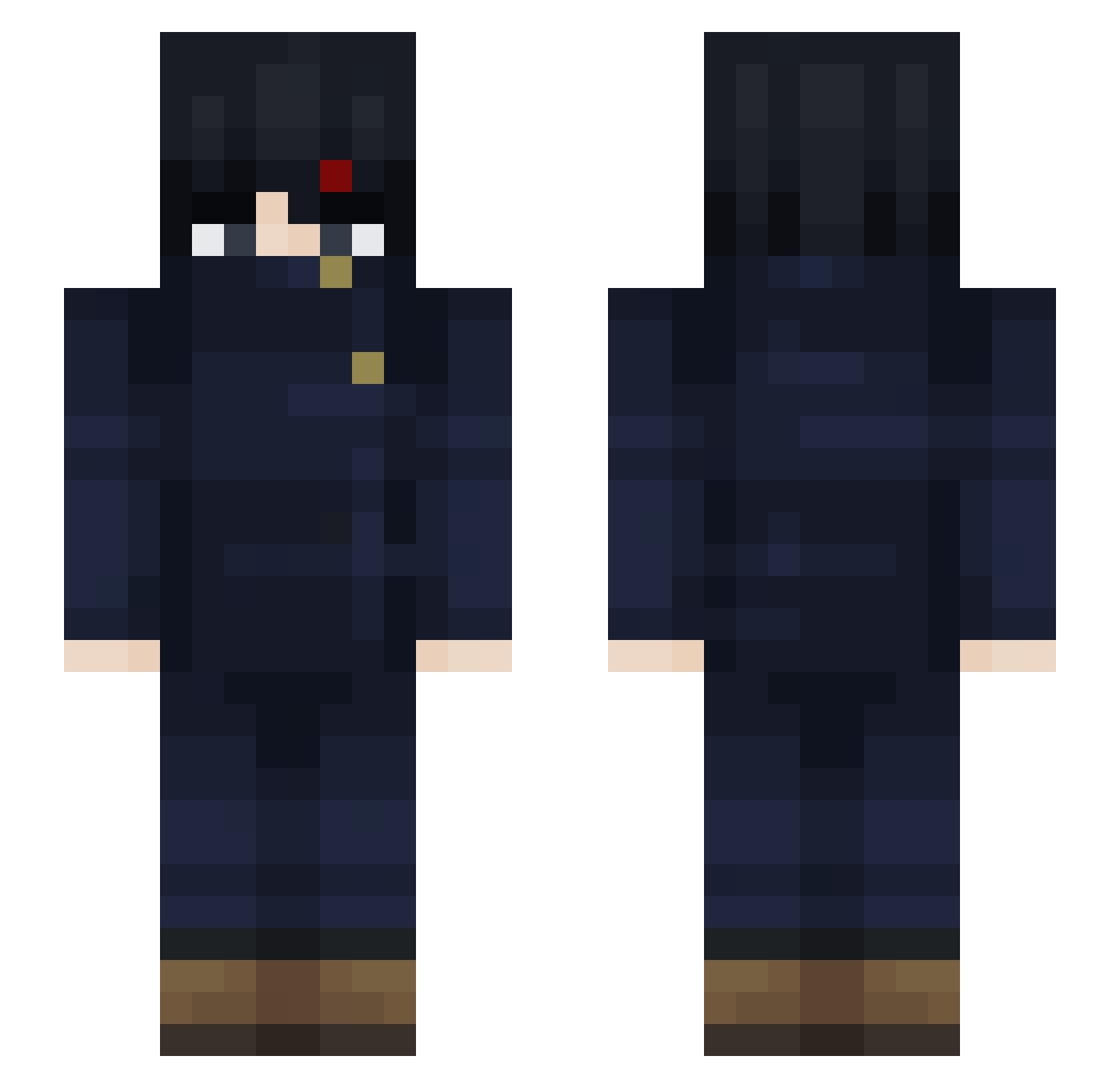 M0nicx Minecraft skin, front and back view