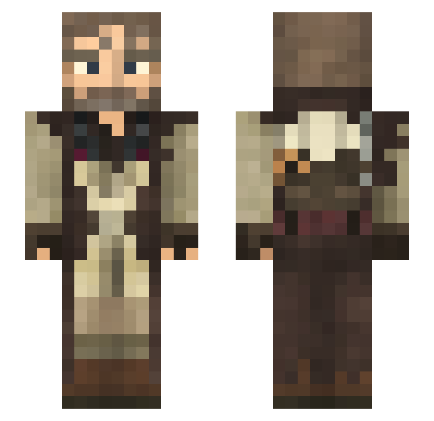 bjarki Minecraft skin, front and back view