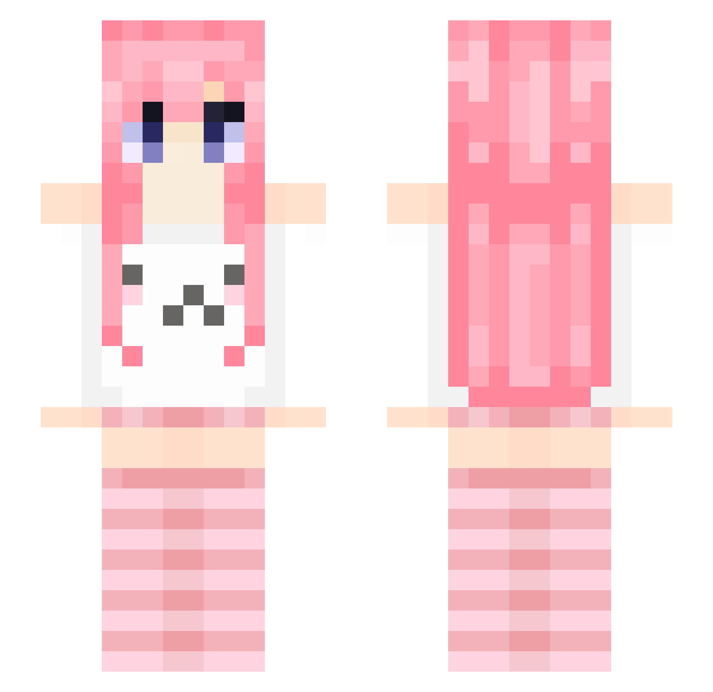 Adrianzuku Minecraft skin, front and back view