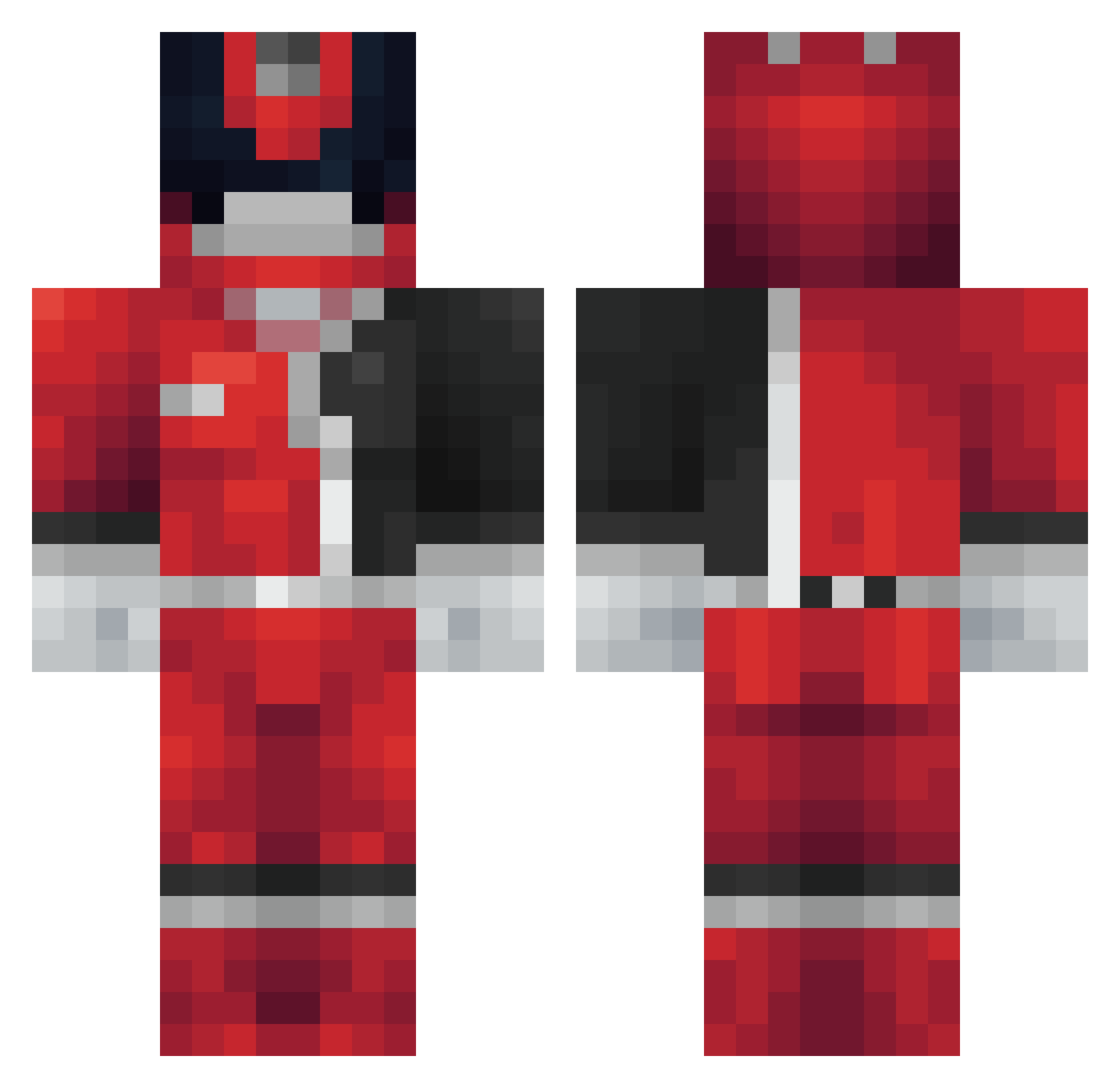 Xenoyy Minecraft skin, front and back view