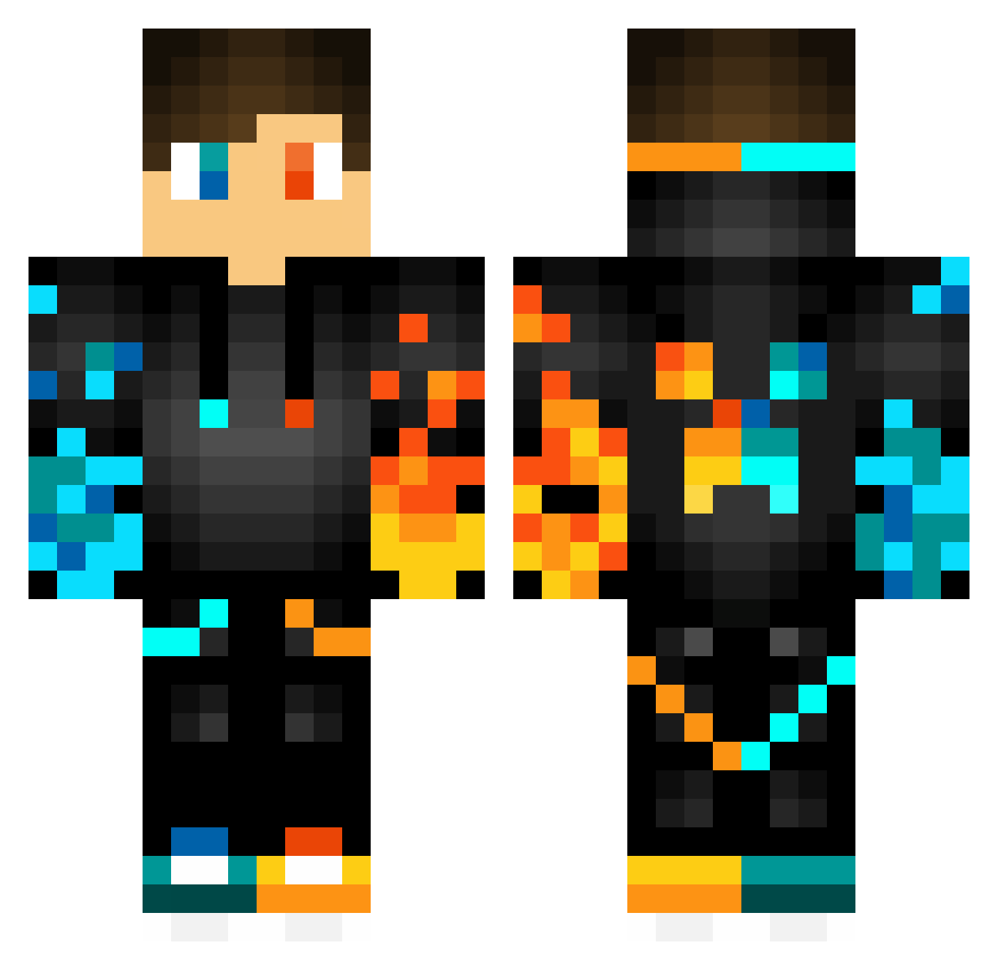 SanBoy010 Minecraft skin, front and back view