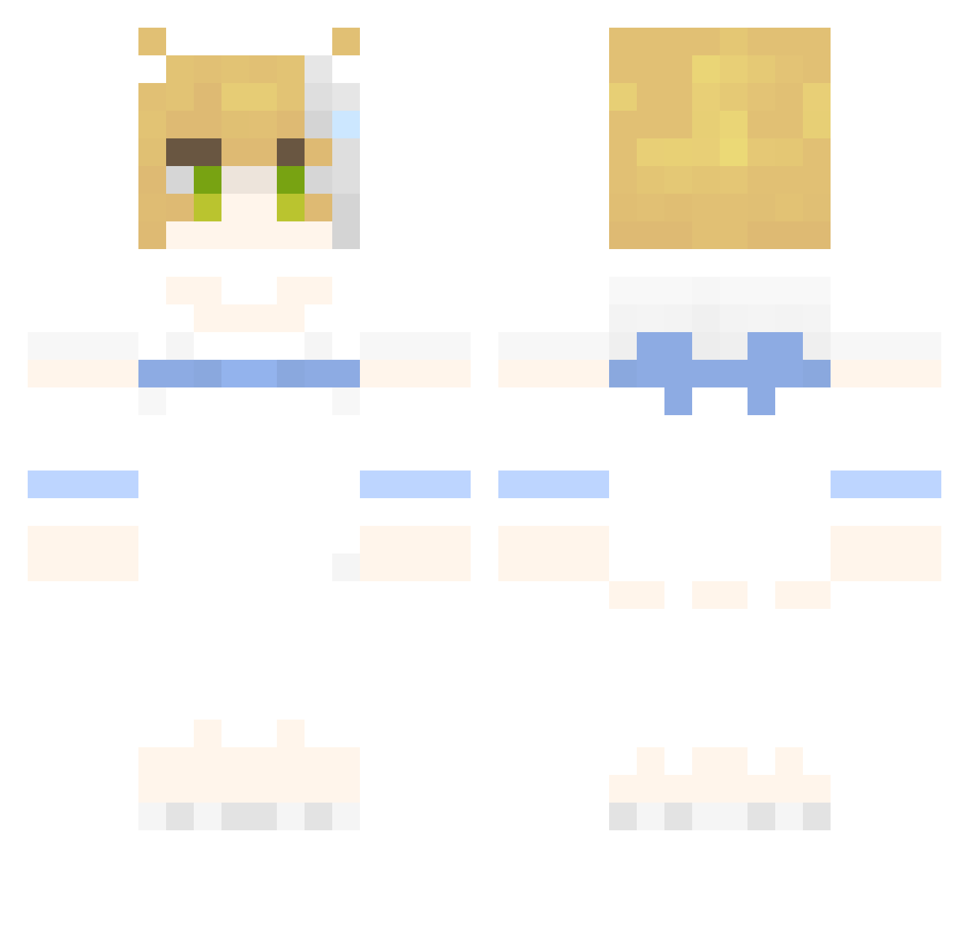 Sotheby_ Minecraft skin, front and back view