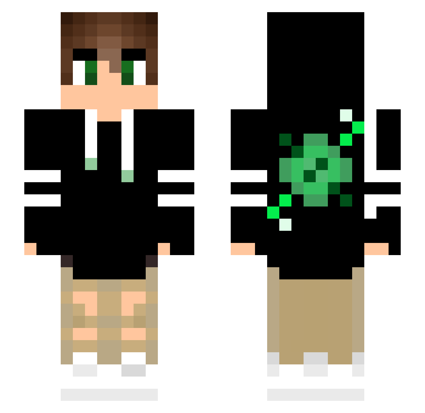 Vanduzy Minecraft skin, front and back view