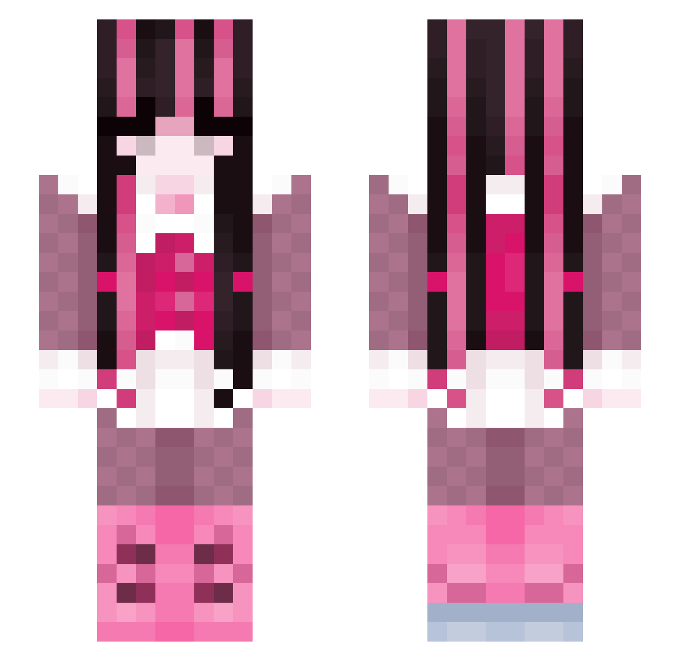 asteriaamoon Minecraft skin, front and back view