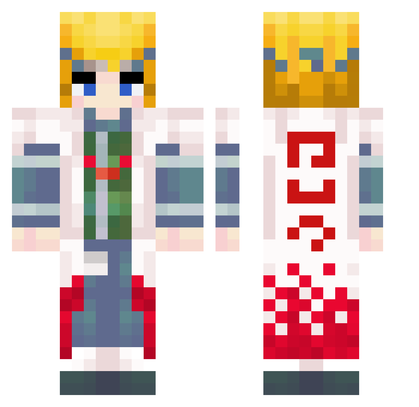 DihanBB Minecraft skin, front and back view