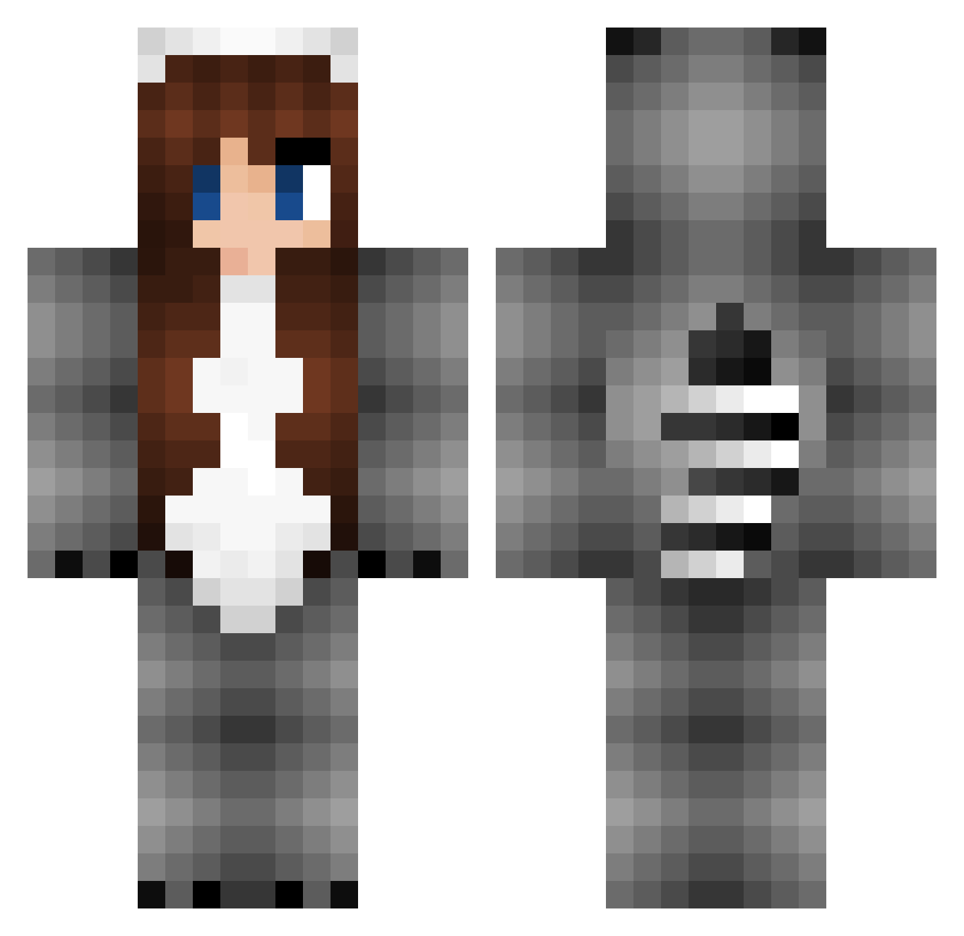 zukulitosakaiama Minecraft skin, front and back view