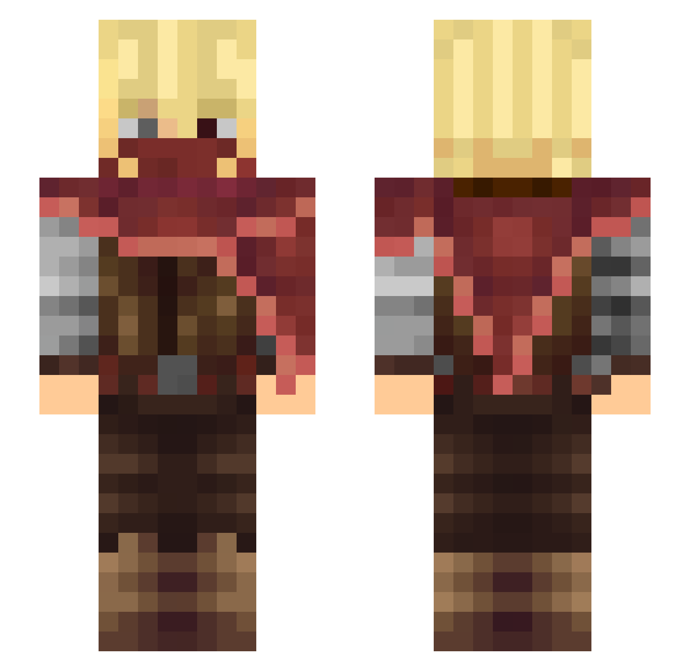 Laire_ Minecraft skin, front and back view