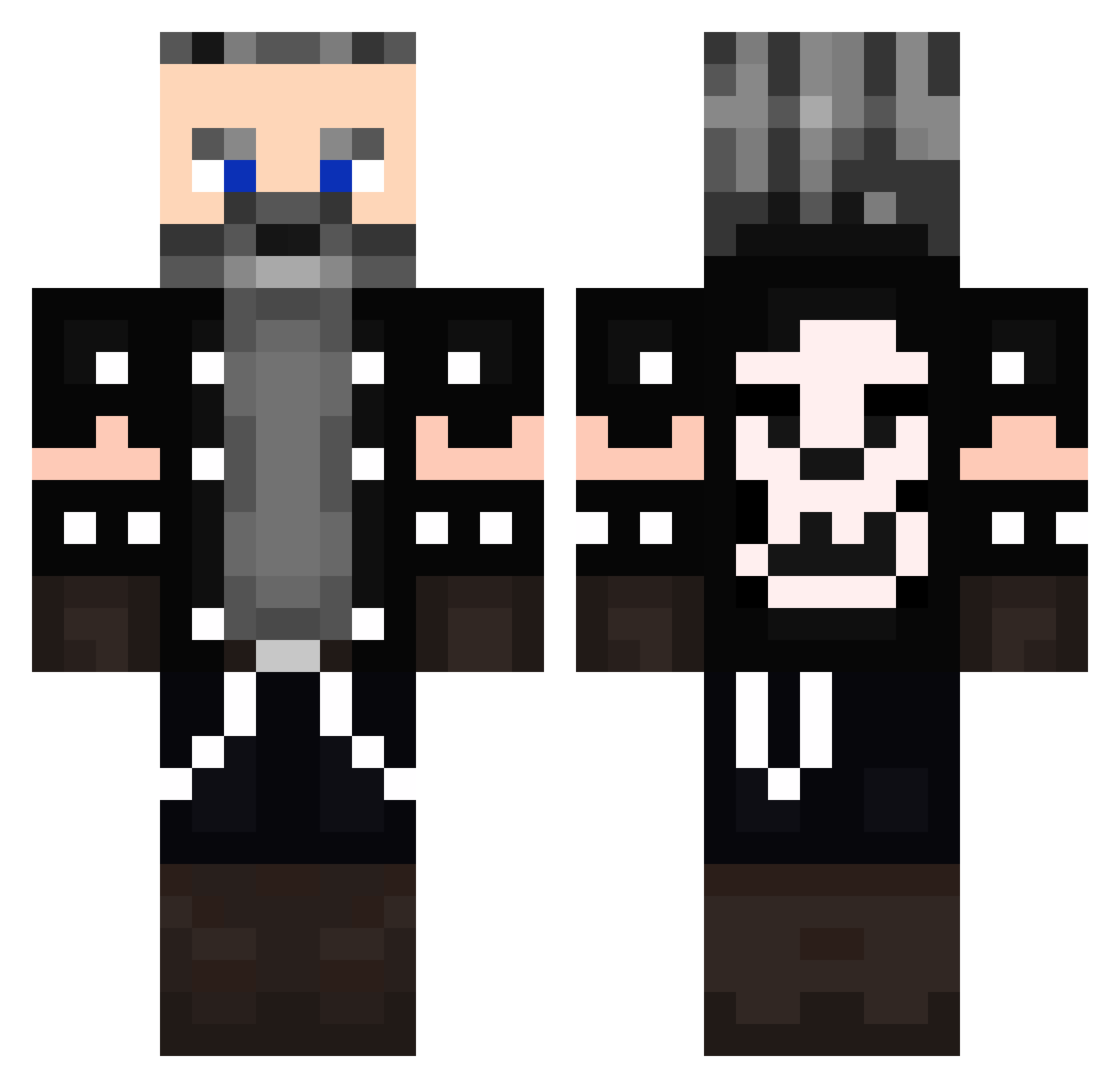 UnaFettaDiCulo Minecraft skin, front and back view