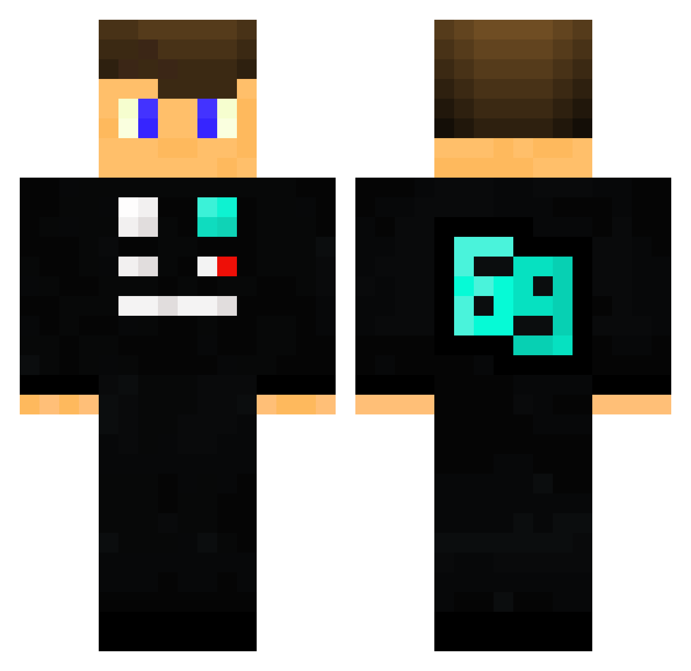 LeaLovesTml Minecraft skin, front and back view