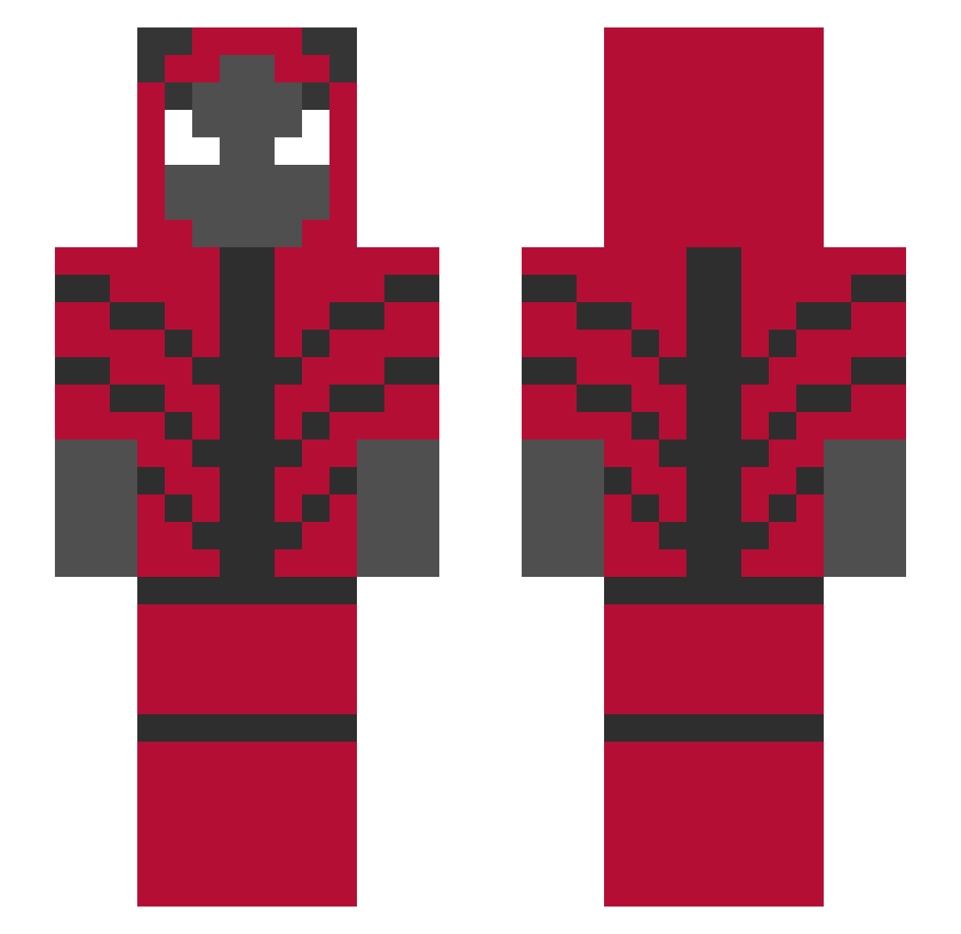 OJM_422 Minecraft skin, front and back view