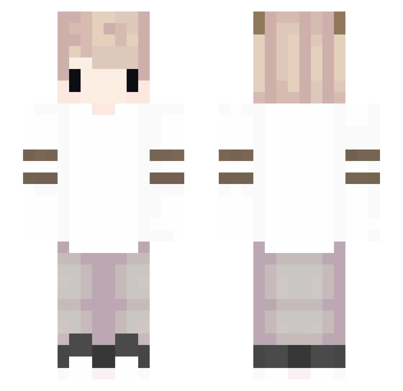 IsChris Minecraft skin, front and back view