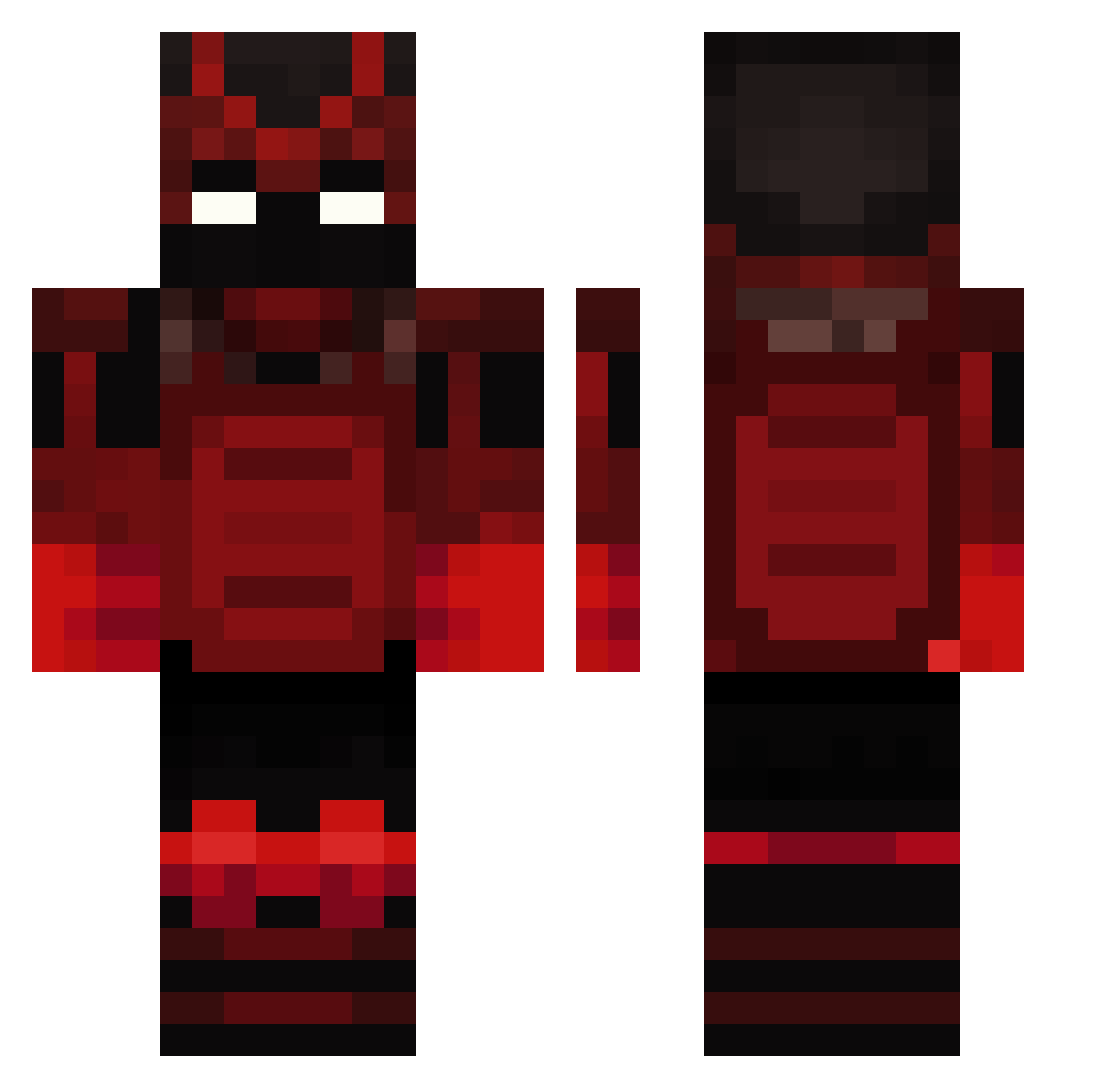 Turkii1 Minecraft skin, front and back view