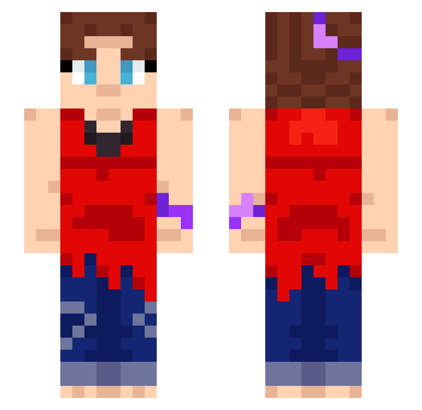 ruben002 Minecraft skin, front and back view