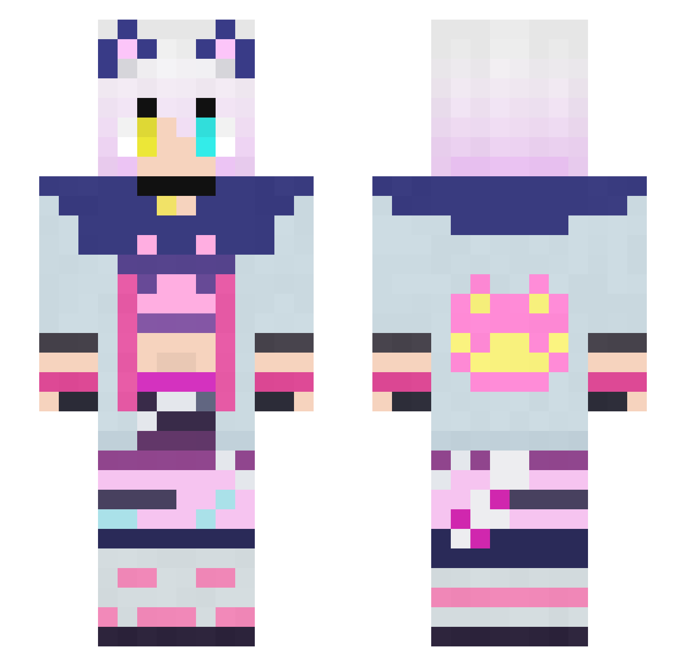 El_Gateto Minecraft skin, front and back view