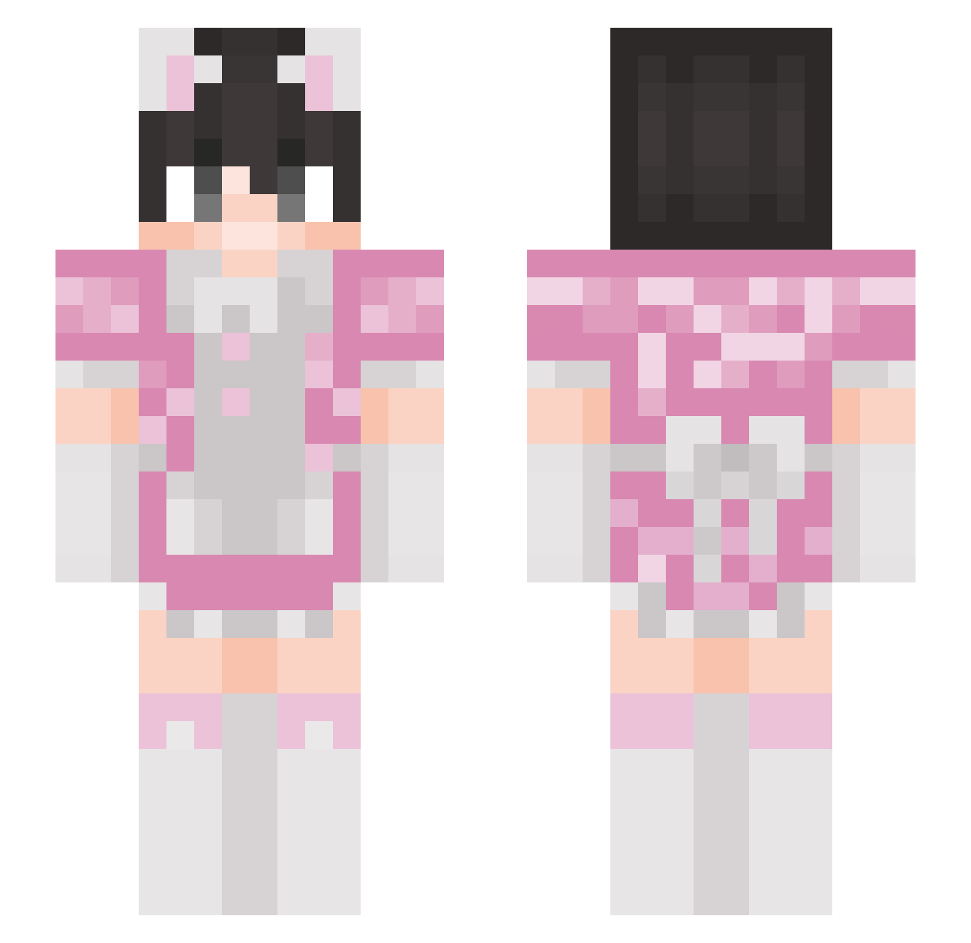 voidcriis Minecraft skin, front and back view
